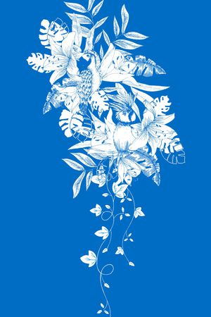 鹦鹉印花华亿平台图片