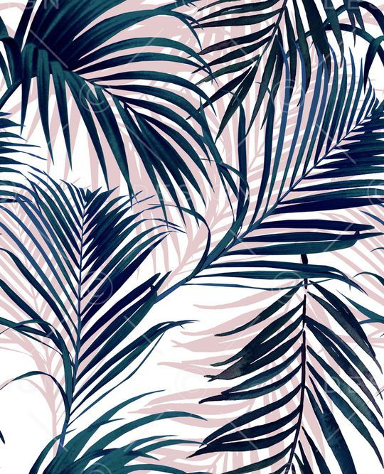 棕榈树印花华亿平台图片