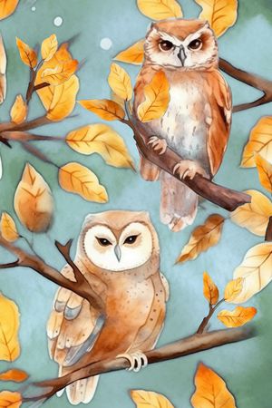 猫头鹰印花华亿平台图片