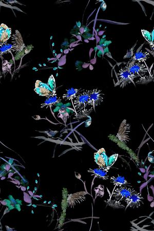 蝴蝶印花华亿平台图片