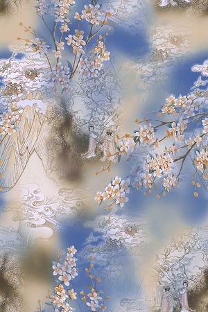 中国风印花华亿平台图片