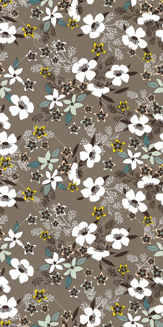 手绘花卉印花华亿平台图片