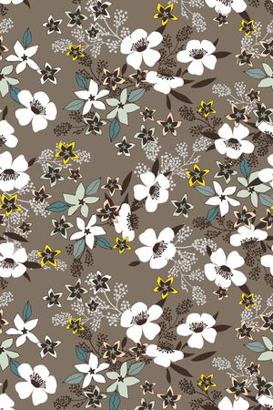 手绘花卉印花华亿平台图片