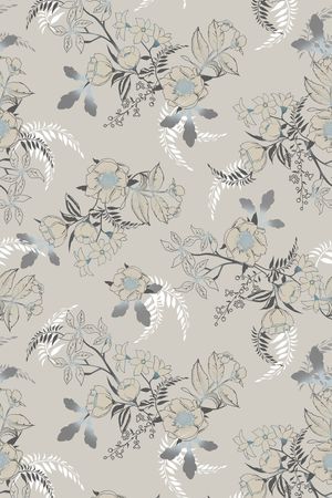 手绘花卉印花华亿平台图片