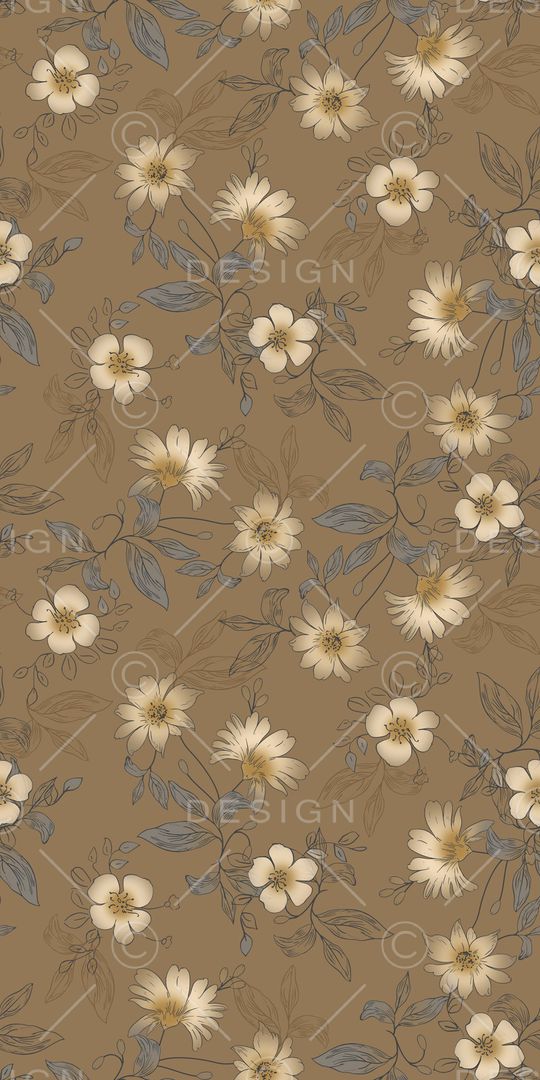 手绘花卉印花华亿平台图片