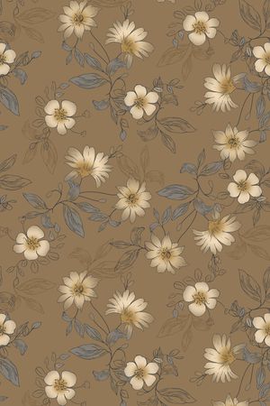 手绘花卉印花华亿平台图片