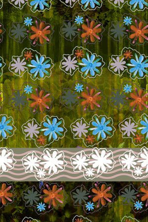 民族花卉印花华亿平台图片