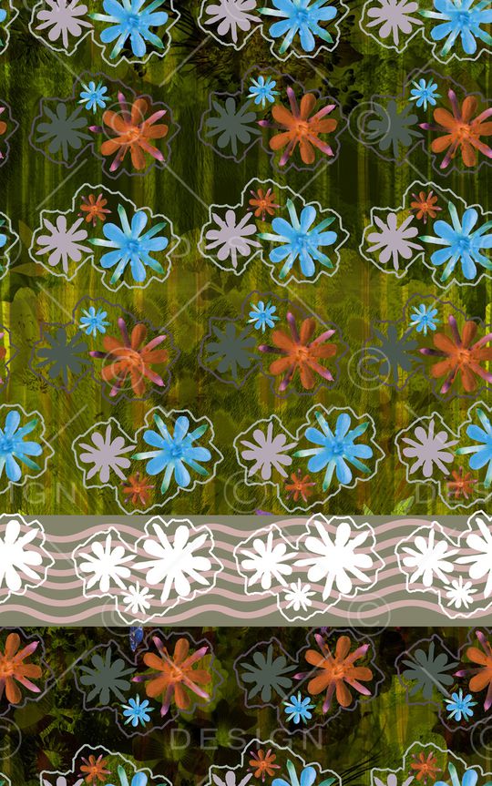 民族花卉印花华亿平台图片