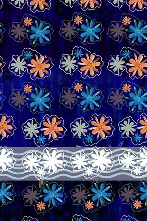 民族花卉印花华亿平台图片