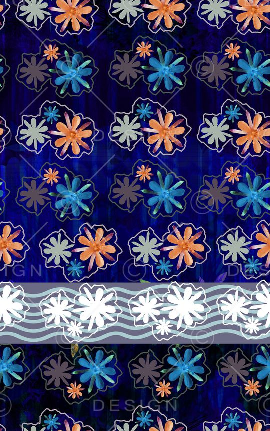 民族花卉印花华亿平台图片