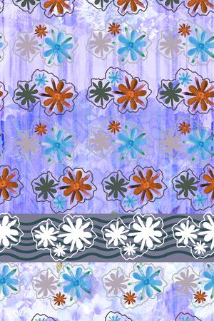 民族花卉印花华亿平台图片