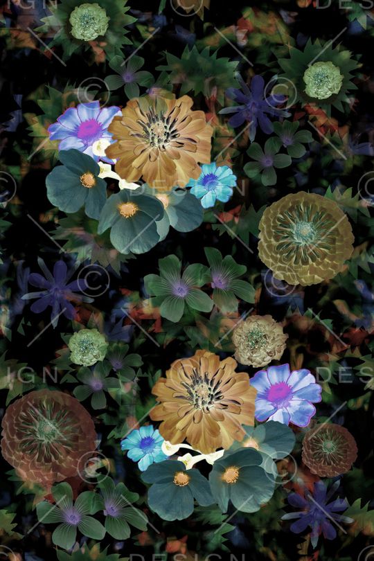 满版散花印花华亿平台图片