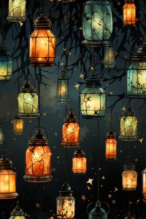 灯笼印花华亿平台图片