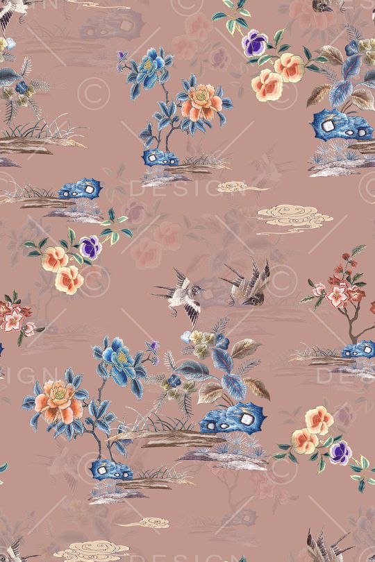 中国风印花华亿平台图片