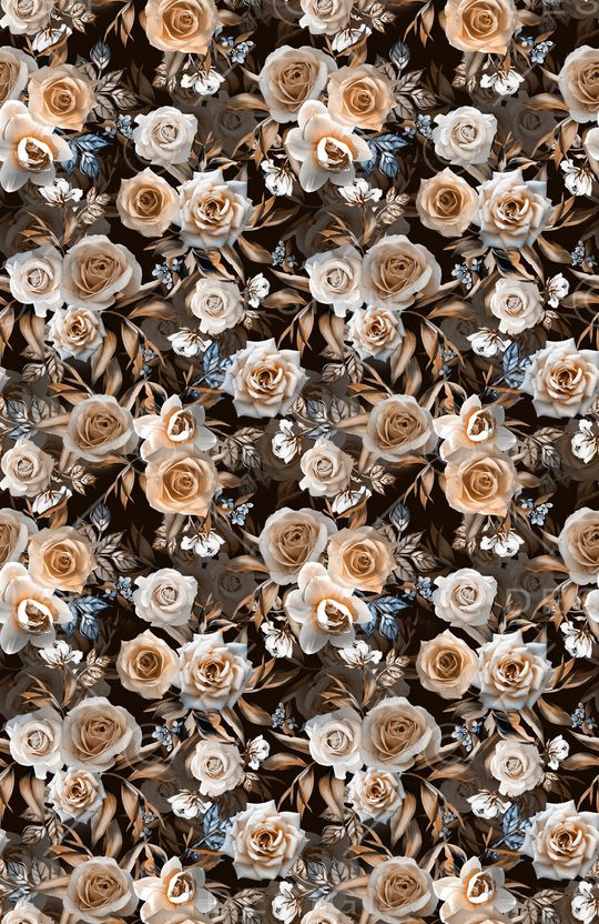 满版散花印花华亿平台图片