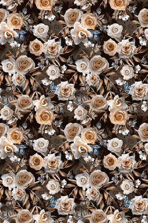 满版散花印花华亿平台图片