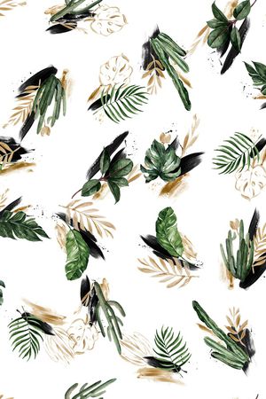 绿植树叶印花华亿平台图片