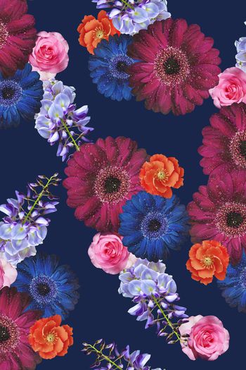 花卉印花华亿平台图片