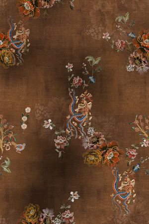 民族花卉印花华亿平台图片