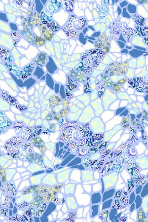 不规则格子印花华亿平台图片