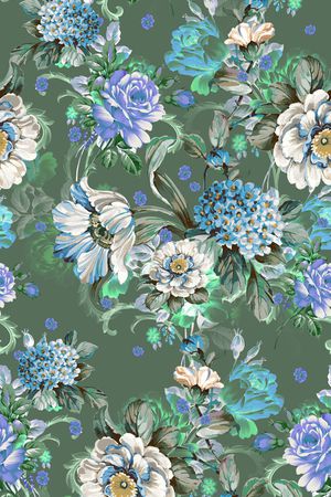 花卉印花华亿平台图片