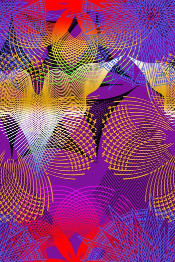 几何印花华亿平台图片