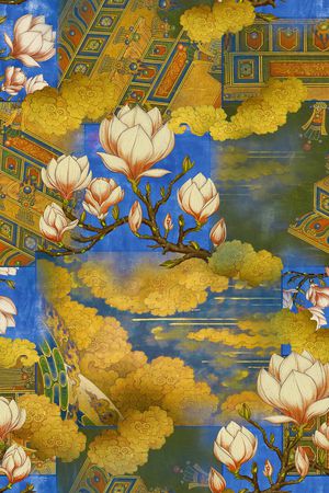 中国风印花华亿平台图片