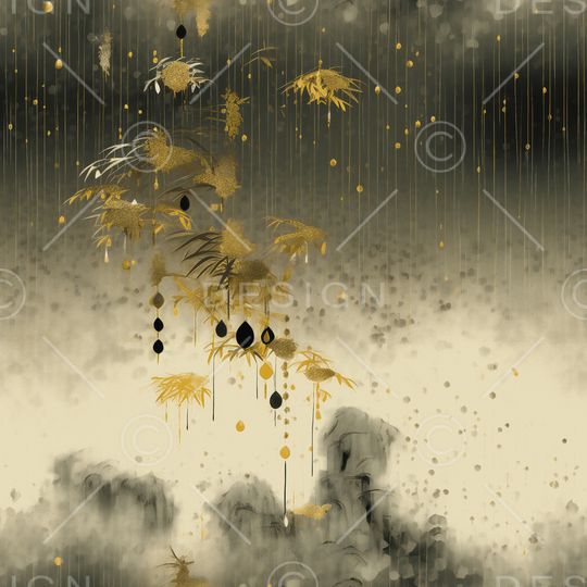 水墨风印花华亿平台图片