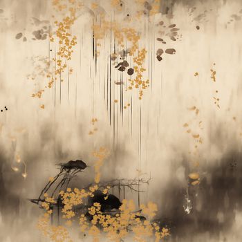 水墨风印花华亿平台图片