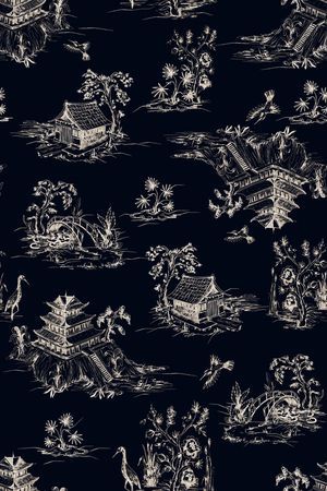 中国风印花华亿平台图片