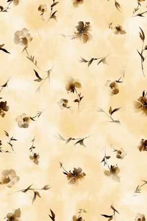 水彩花卉印花华亿平台图片