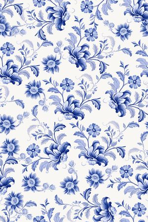 清爽底花卉印花华亿平台图片