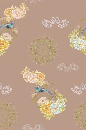 中国风印花华亿平台图片