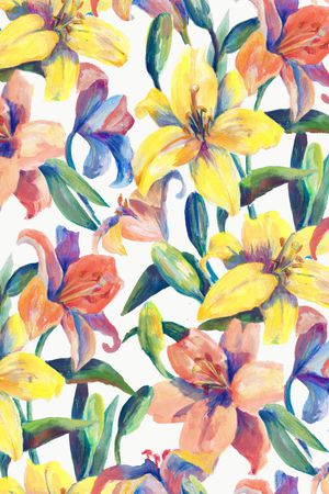 花卉印花华亿平台图片