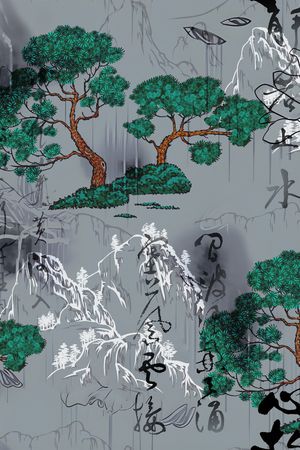 中国风印花华亿平台图片