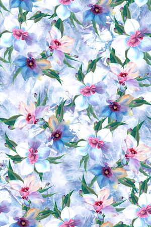 花卉印花华亿平台图片