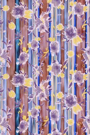 手绘花卉印花华亿平台图片