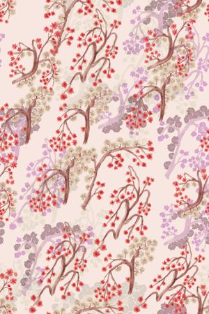 树枝印花华亿平台图片