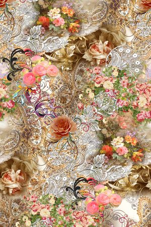 古典花纹印花华亿平台图片