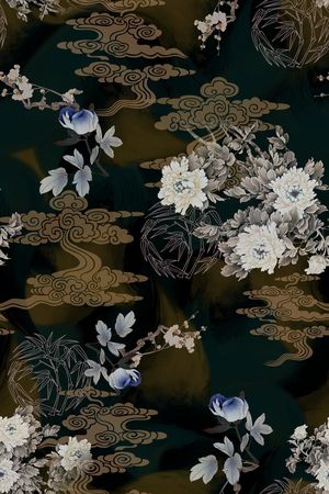 中国风印花华亿平台图片