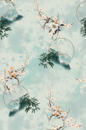 中国风印花华亿平台图片