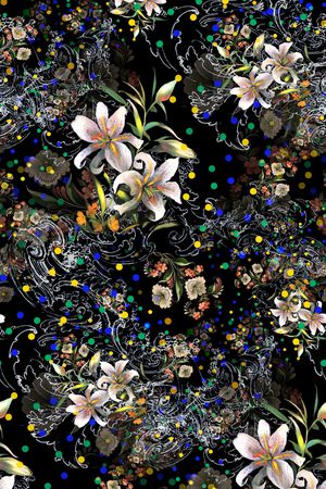 迪拜花卉印花华亿平台图片