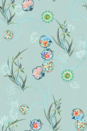 兰花印花华亿平台图片