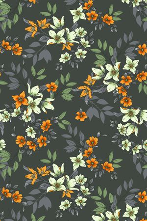 满版散花印花华亿平台图片