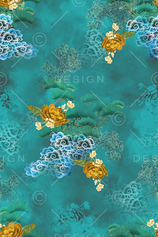 中国风印花华亿平台图片