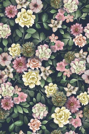 满版散花印花华亿平台图片