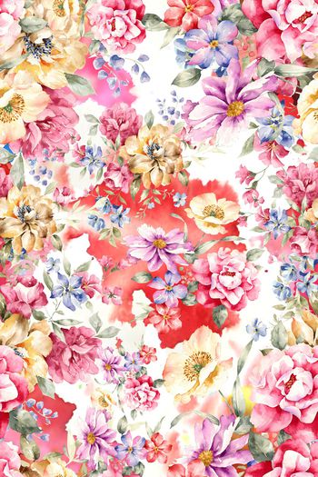 花卉印花华亿平台图片