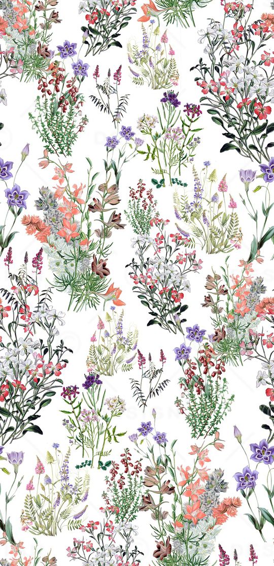 手绘花卉印花华亿平台图片