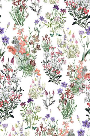 手绘花卉印花华亿平台图片