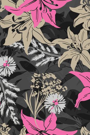 花卉印花华亿平台图片